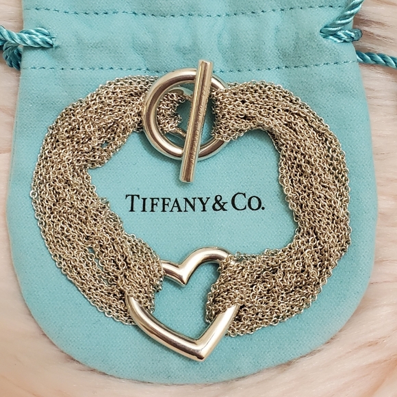Tiffany Co Heart Chain Bracelet 